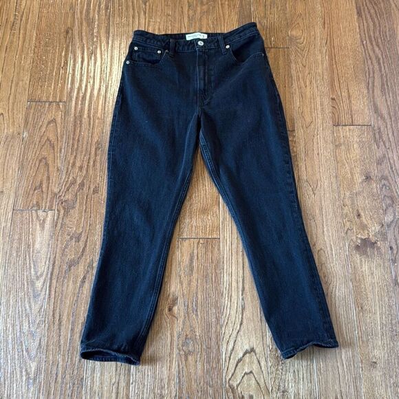 Abercrombie & Fitch the high rise skinny curvy black wash jeans 6 short - Picture 4 of 11